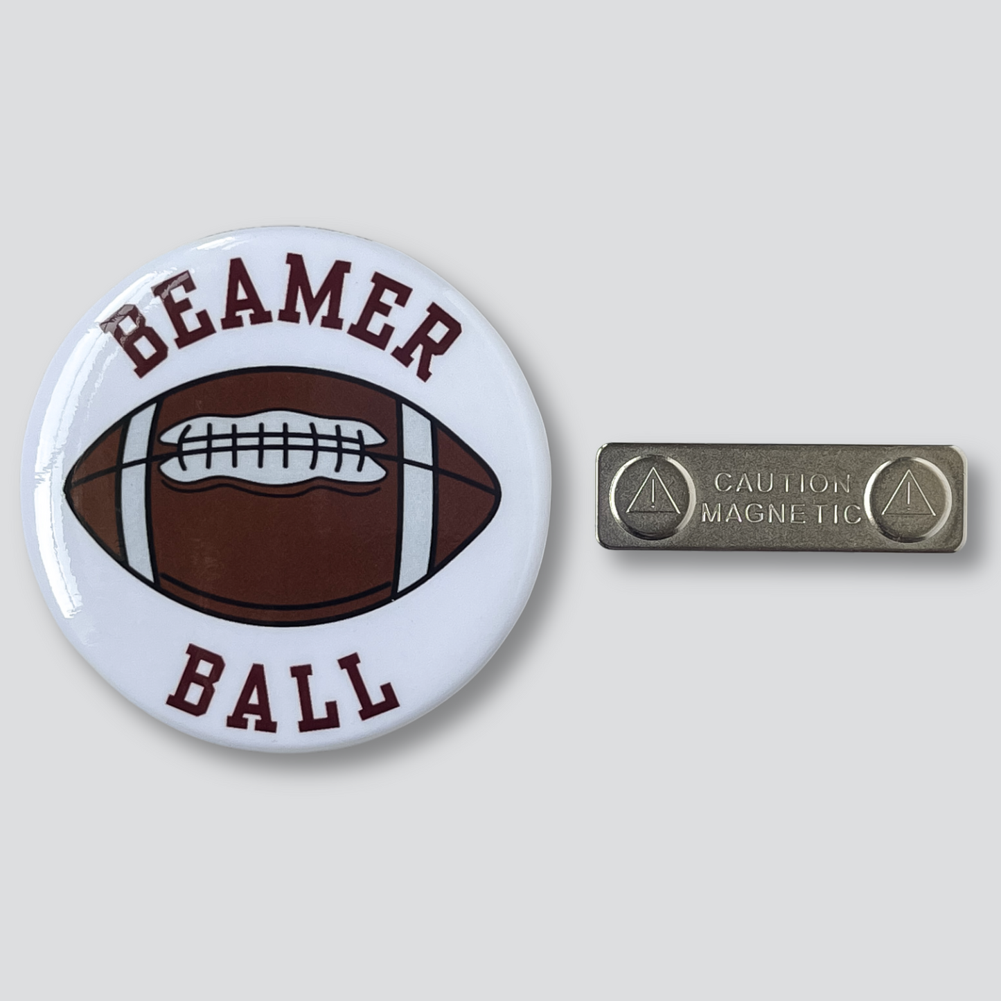 “Beamer Ball” Magnetic Game Day Button